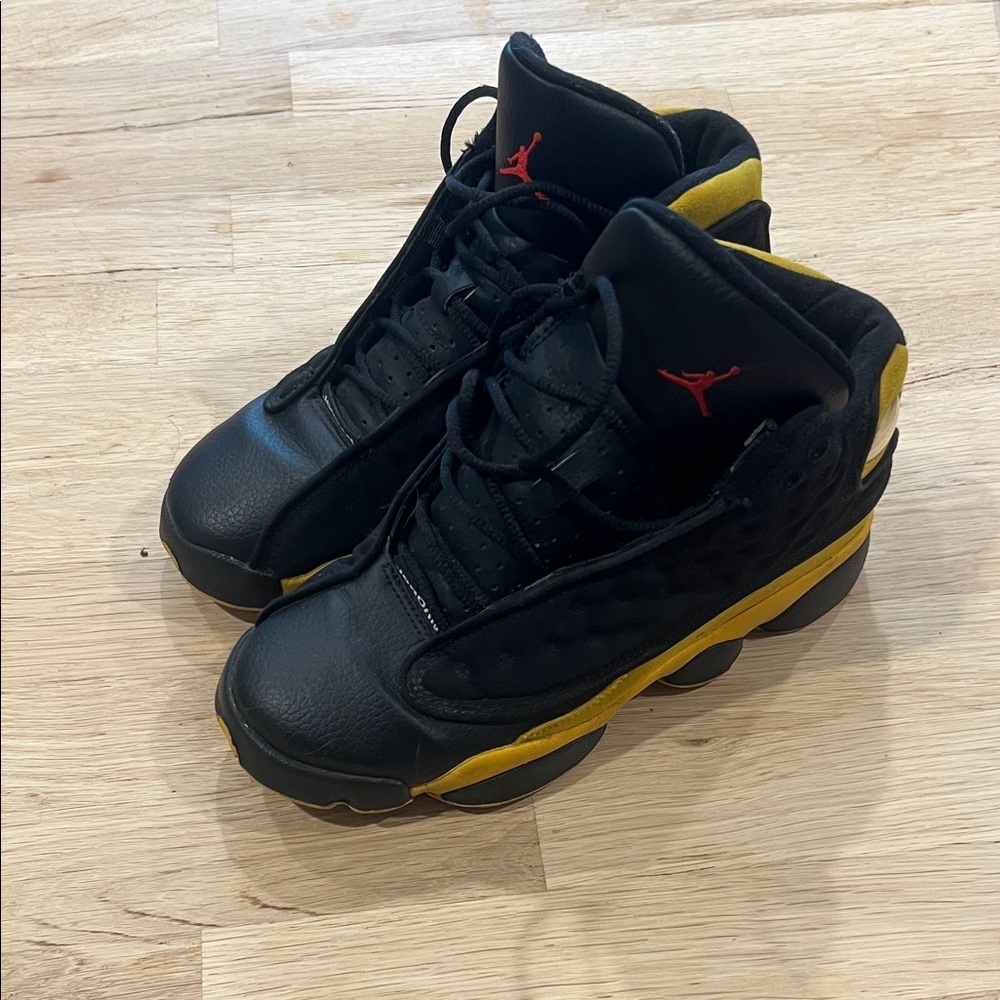 Jordan Kids Sneakers Black and Yellow